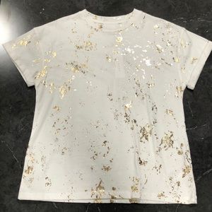 Topshop Gold Foil Tee